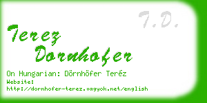 terez dornhofer business card