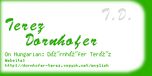 terez dornhofer business card